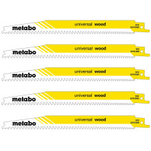 Полотна по дереву для шабельної пили 5 шт Metabo Universal Wood 200х1.25 мм Progressiv S 2345 X 631913000