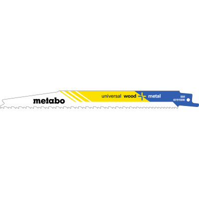 Полотна універсальні для шабельної пили 5 шт Metabo Universal Wood + Metal 200х1.25 мм Progressiv S 3456 XF 631915000