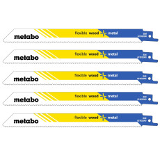 Полотна універсальні для шабельної пили 5 шт Metabo Flexible Wood + Metal 200х0.9 мм 10 TPI S 1022 HF 631932000