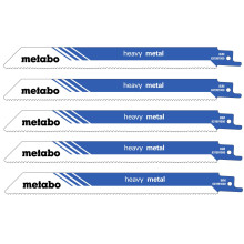 Полотна по металу для шабельної пили 5 шт Metabo Heavy Metal 200х1.25 мм 10-14 TPI S 1025 VF 631991000