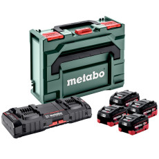 Набор Metabo LiHD зарядное устройство 12-36 В, аккумуляторы 4 шт Li-Ion 18 В 10 Ач, кейс metaBOX 145 685143000