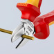 Кусачки боковые диэлектрические хромированные KNIPEX 140 мм 70 26 160