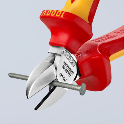 Кусачки боковые диэлектрические хромированные KNIPEX 140 мм 70 26 160
