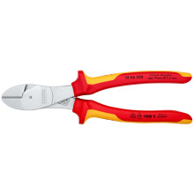 Кусачки бокові особливої потужності діелектричні хромовані KNIPEX 200 мм 74 06 200