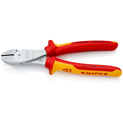 Кусачки бокові особливої потужності діелектричні хромовані KNIPEX 200 мм 74 06 200