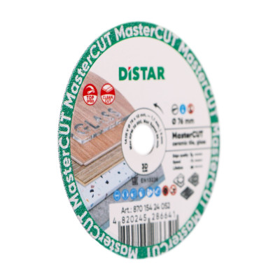 Круг алмазний по склу DISTAR 1A1R V 76 MasterCUT 76х10х0.8 мм 87015424052