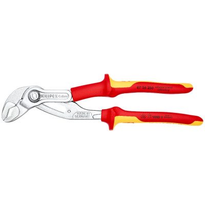 Клещи переставные диэлектрические KNIPEX Cobra VDE 250 мм 0-50 мм 87 26 250