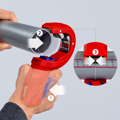 Труборез для пластиковых труб KNIPEX DP50 32, 40, 50 мм 90 23 02 BK