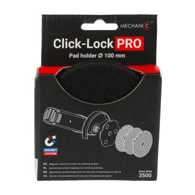 Тримач алюмінієвий магнітний для полірувальних кругів Baumesser Click-Lock PRO 100x25хM14 910278018068