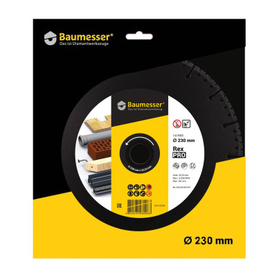 Круг алмазний по бетону Baumesser 1A1RSS 230 Pro Rex 230х22.23 мм 910315547017
