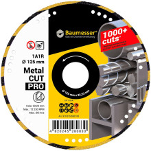 Круг алмазний по металу Baumesser 1A1R V 125 Metal Cut 125х22.23х1.5 мм 910315550010