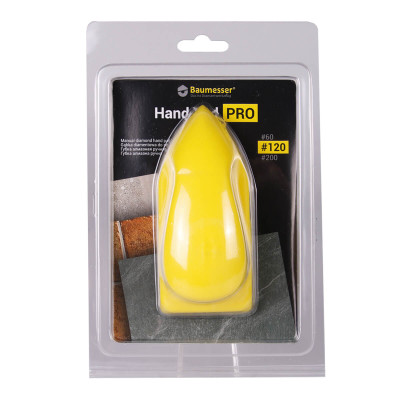 Губка полірувальна алмазна гальванічна зі змінною пластиною Baumesser Hand Pad PRO #120 910637556179