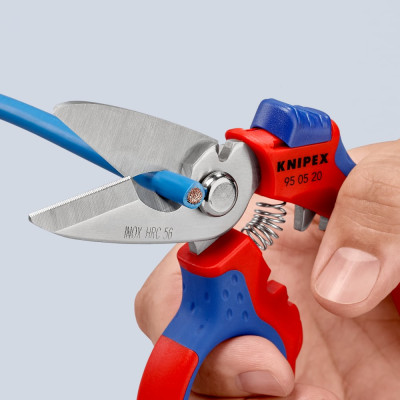 Ножницы электричество с двойным гнездом для обжима KNIPEX 160 мм 95 05 20 SB