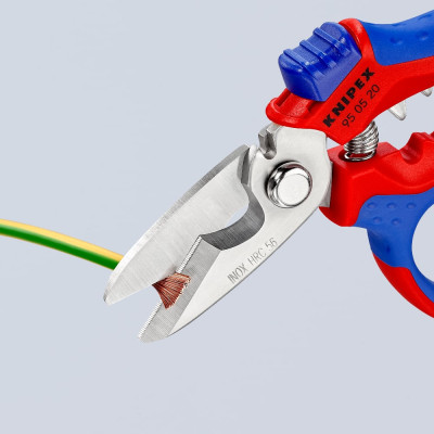 Ножницы электричество с двойным гнездом для обжима KNIPEX 160 мм 95 05 20 SB