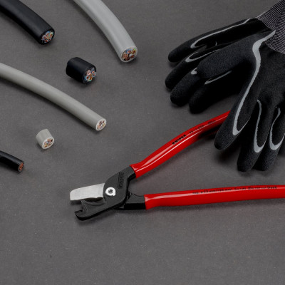 Ножницы для резки кабелей с двойными режущими кромками KNIPEX StepCut XL 225 мм 95 11 225