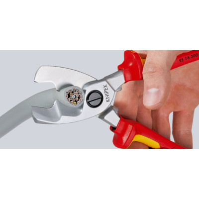 Ножиці діелектричні для різання кабелів KNIPEX 200 мм 95 16 200