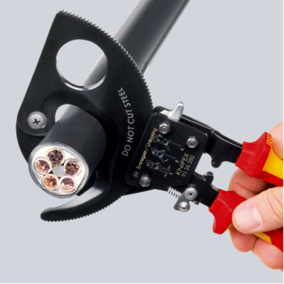 Ножиці діелектричні для різання кабелів KNIPEX 280 мм 95 36 280
