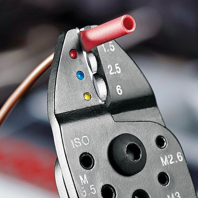 Кліщі універсальні для опресування та зачистки KNIPEX 0.5-6 кв.мм 97 22 240