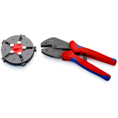 Обтискні кліщі з магазином для зміни плашок та 5 профілями обтиску KNIPEX MultiCrimp 250 мм 97 33 02