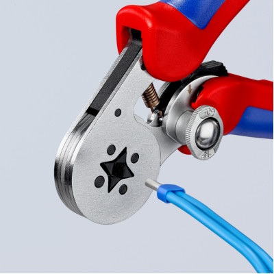 Прес-кліщі для обжиму контактних гільз з автоналаштуванням KNIPEX 0.08-10/16 кв.мм 97 55 04
