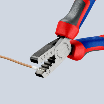 Інструмент для обжиму контактних гільз KNIPEX 0.25-2.5 кв.мм 97 62 145 A
