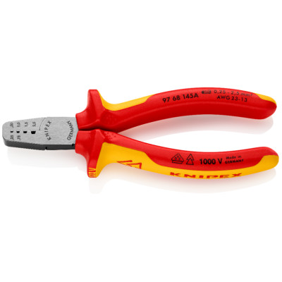 Інструмент для обтиску контактних гільз KNIPEX 0.25-2.5 кв.мм 97 68 145 A