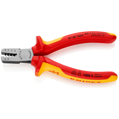 Інструмент для обтиску контактних гільз KNIPEX 0.25-2.5 кв.мм 97 68 145 A