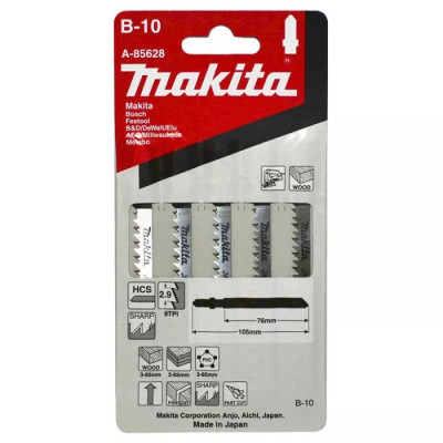 Полотна по дереву для лобзика 5 шт Makita HCS 105х76х2.9 мм T 101 D B-10 A-85628