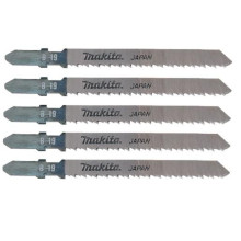 Полотна по дереву для лобзика 5 шт Makita HCS 90х63х2.1 мм T 101 BR B-19 A-85715