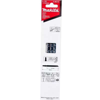 Полотна по дереву для лобзика 5 шт Makita HCS 180х151х4.2 мм T 744 D L-10 A-86315