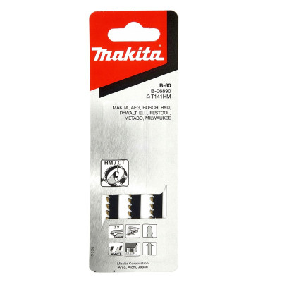 Полотна по гіпсокартону для лобзика 3 шт Makita HM 75 мм T 141 HM B-60 B-06890