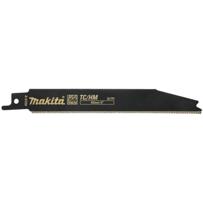 Полотна по металу для шабельної пили 2 шт Makita TC/HM 152х1 мм 18 TPI S 1022 EHM B-07250