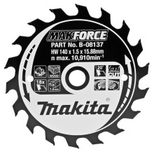 Диск пильный по дереву Makita MAKForce 140х15.88х18 B-08137