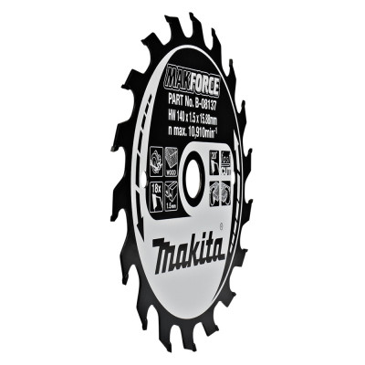 Диск пильний по дереву Makita MAKForce 140х15.88х18 B-08137