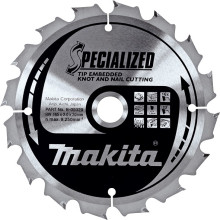 Диск пильный по дереву с гвоздями Makita SPECIALIZED 165x20х16 B-09329