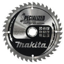 Диск пильний по дереву з цвяхами Makita SPECIALIZED 165x20х40 B-09472