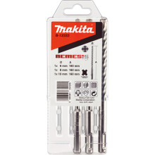 Набір бурів по бетону 3 шт Makita Nemesis 6-10х160 мм SDS-Plus B-12332