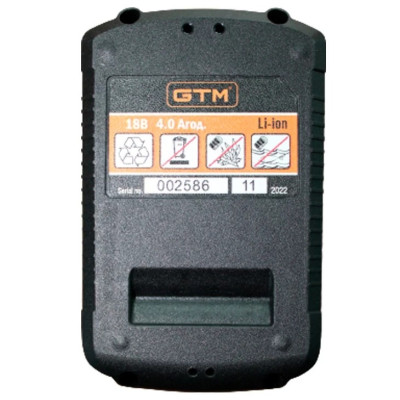 Акумулятор GTM Li-Ion 18 В 4 Аг B18V/4Аh