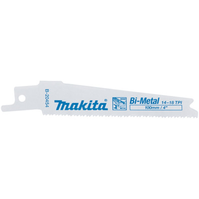 Полотна універсальні для шабельної пили 5 шт Makita Bi-Metal 100х0.9 мм 14-18 TPI B-20454