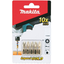 Біти ударні Makita Impact Gold PH2 25мм 5шт