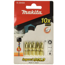 Біти ударні 2 шт Makita Impact Gold PH2 25 мм B-28494