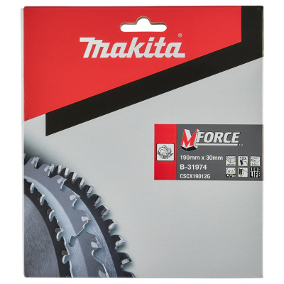 Диск пильний по дереву Makita MForce 190х30х12 B-31974