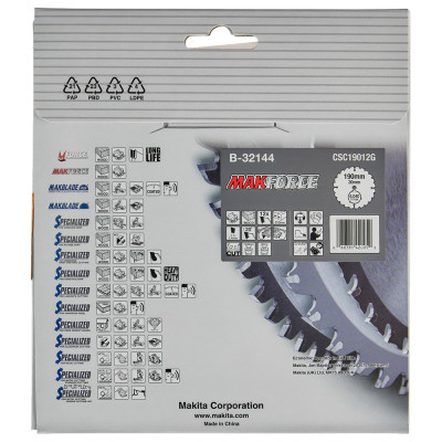Диск пильный по дереву Makita MAKForce 190х30х12 B-32144