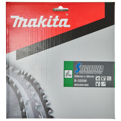 Диск пильний по алюмінію Makita SPECIALIZED 260х30х100 B-33336