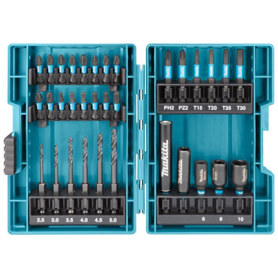 Набір біт та свердел Makita 33 предмети B-66896