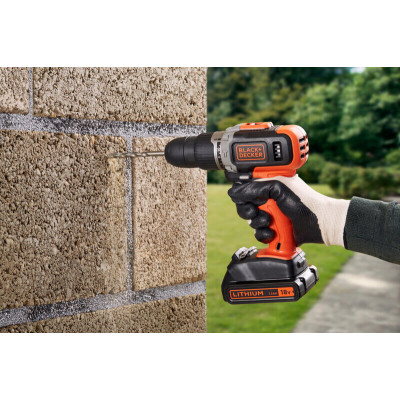 Дрель-шуруповёрт ударная аккумуляторная BLACK+DECKER BCD003C1