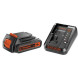 Набор BLACK+DECKER зарядное устройство 14.4-18 В, аккумулятор Li-Ion 18 В 1.5 Ач BDC1A15