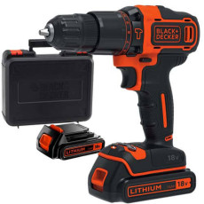 Дриль-шуруповерт ударний акумуляторний BLACK+DECKER BDCHD18KB