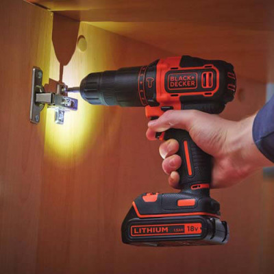 Дрель-шуруповёрт ударная аккумуляторная BLACK+DECKER BDCHD18KB