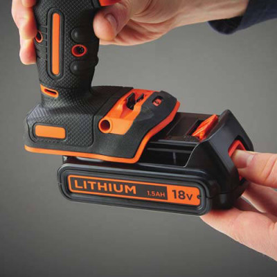 Дрель-шуруповёрт ударная аккумуляторная BLACK+DECKER BDCHD18KB